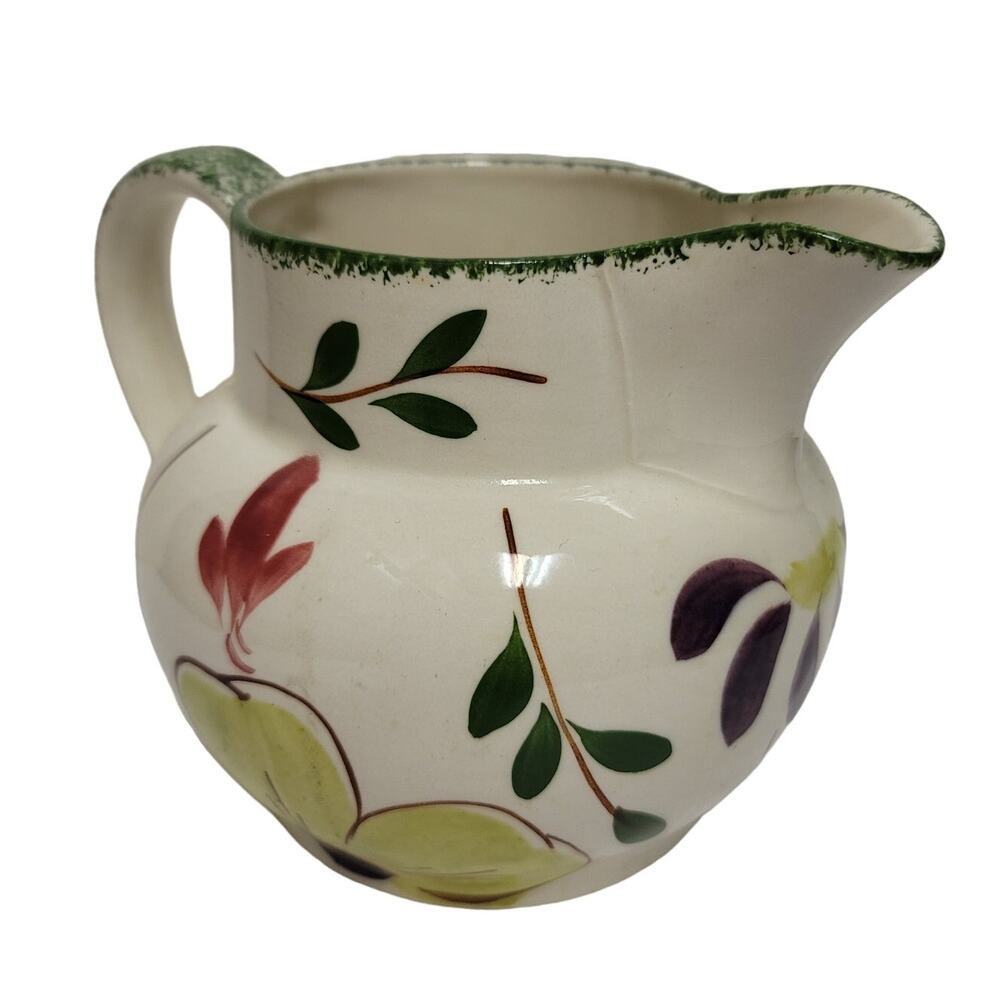 Blue Ridge creamer flowers vintage Pitcher Vintage Florals Handpainted